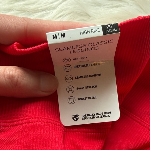 NWT PINK Victoria's Secret Bold Red Leggings - Picture 3 of 6